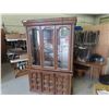 Image 1 : 2 pc China Cabinet Hutch with Glass Shelves 19" x 46.5" x 74" 