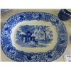 Image 2 : 15pcs Flow Blue Porcelain China ; Abbey 1790 England ; Cups + Saucers, Gravy Boat,