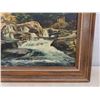 Image 5 : Signed Framed Oil Painting R. Crawford Rocky Creek 23" x 29"