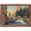 Image 6 : Signed Framed Oil Painting R. Crawford Rocky Creek 23" x 29"