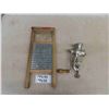 Image 1 : Vintage Midget Washboard + Meat Grinder