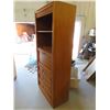 Image 2 : Sklar Peppler Solid Wood Shelving Unit with Fold Down Door/ Bar, 3 Lower Drawers &