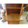 Image 4 : Sklar Peppler Solid Wood Shelving Unit with Fold Down Door/ Bar, 3 Lower Drawers &