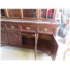 Image 6 : 2pc Modern China Cabinet + Hutch with Wood + Glass Shelves - Gibbard Solid Cherry - 