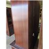 Image 7 : 2pc Modern China Cabinet + Hutch with Wood + Glass Shelves - Gibbard Solid Cherry - 