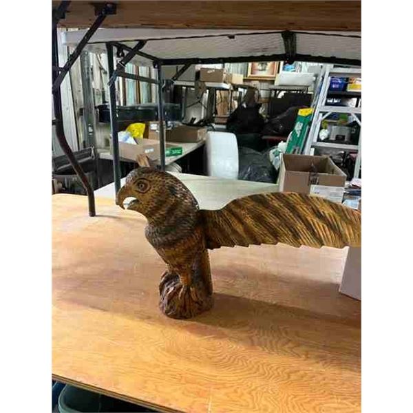Wood Carved Eagle 14" x 31"