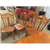 Image 4 : Solid Wood Dining Table with 6 Chairs & (2) 12" Leaves - Table is29.5" x 42"x 60"