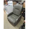 Image 2 : Leather Look Grey Reclining Chair - Electric, Works Really Well