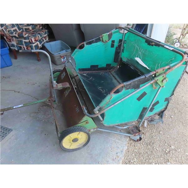 John Deere 38T Lawn Sweep - Seems to Work but Basket Been Torn then 