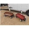 Image 1 : 2 Red Wagons ; 1 Small, 1 Large