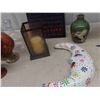 Image 4 : Lamp, Rooster Canister, Candle, Vase, Jar Wine Glasses ( Country Class ) 