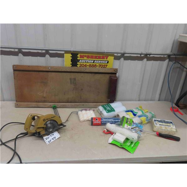 Auto Creeper, B+D Power Circular Saw, Painting Supply