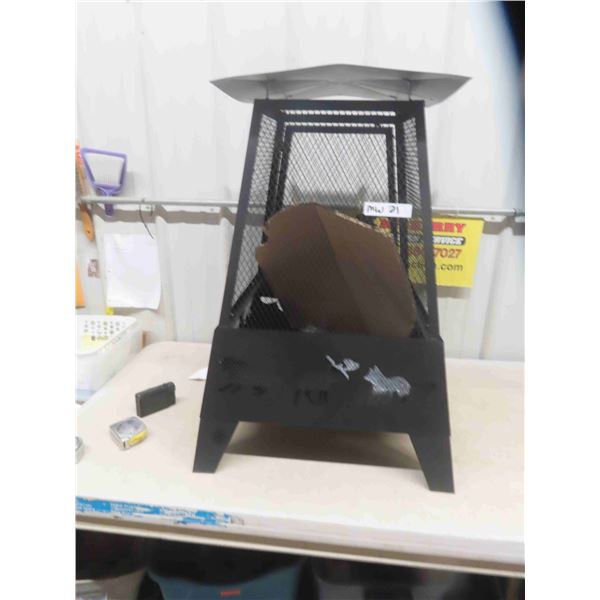 Metal Burn Pit with Wildlife Design 22" x 22" x 32"