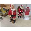 Image 2 : Eagle Bookends, 2 Santa Ornaments 12" Tall, Porte Candle Holders