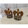 Image 3 : Eagle Bookends, 2 Santa Ornaments 12" Tall, Porte Candle Holders