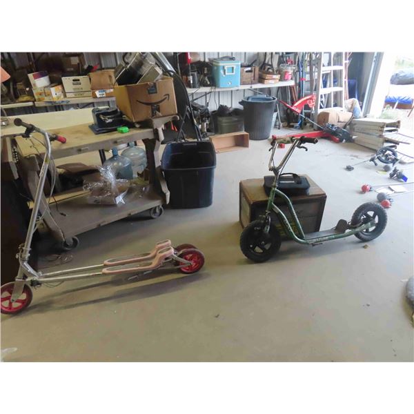 2 Scooters ; 1 Regular, 1 Push Out