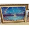 Image 2 : Framed Painting on  Canvas - Steve Sevan 27" x 39" & (2)  Indigenous Prints - 