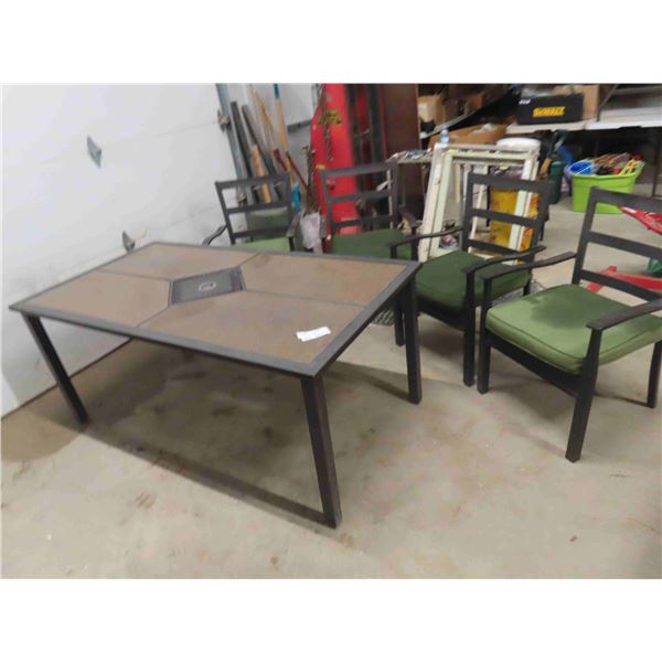 Patio Table 29" x 36" x 67" & 4 Chairs