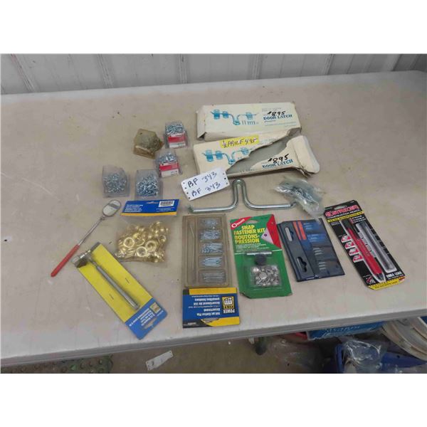 New Hardware ; Sets of Latches, Screws, Cotter Pins, Jig Saw Blades, Sheet