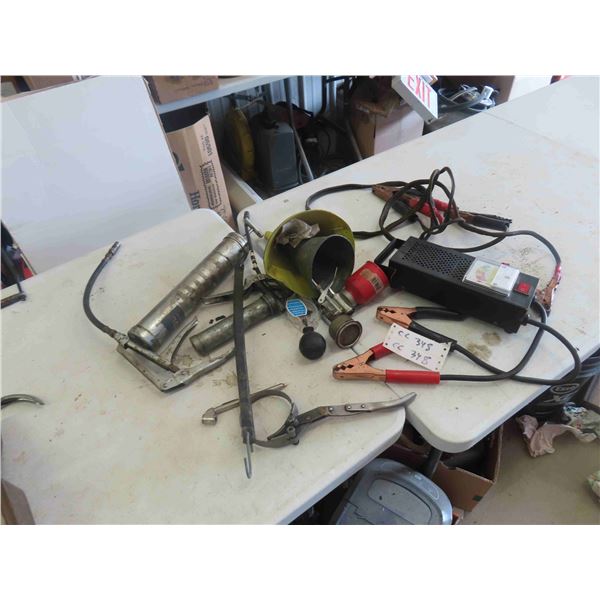 Battery Load Tester, Grease Gun, Anti Freeze Tester, plus more