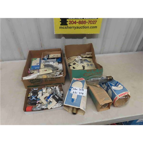 Electrical Plugs, Switches, Covers, Yard Light Bulbs