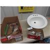 Image 1 : Used Bathroom Sink, Cupboard Hardware, Small Electric Motor, plus more