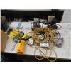 Image 1 : Extension Electrical Cords, 4 Power Tools; (2) Drills, (2) Sanders, Flashlight