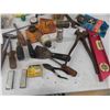 Image 2 : Odds n Ends of Tools ; Drill Bits, Level, Tin Snips, Riveter, Screwdriver, File, plus more