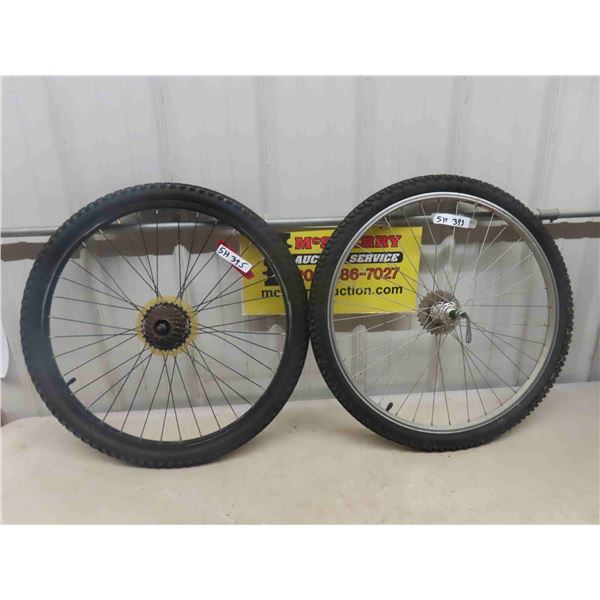 (2) 26" Bike Tires- Both Holding Air