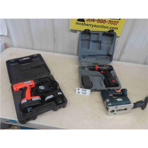 Dakota 18V Drill, Charger + 2 Batteries, Jig Saw + Drill - no Charger or Battery