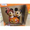 Image 2 : Disney Mickey + Minnie Halloween Pumpkin with Lights and Music New in Box