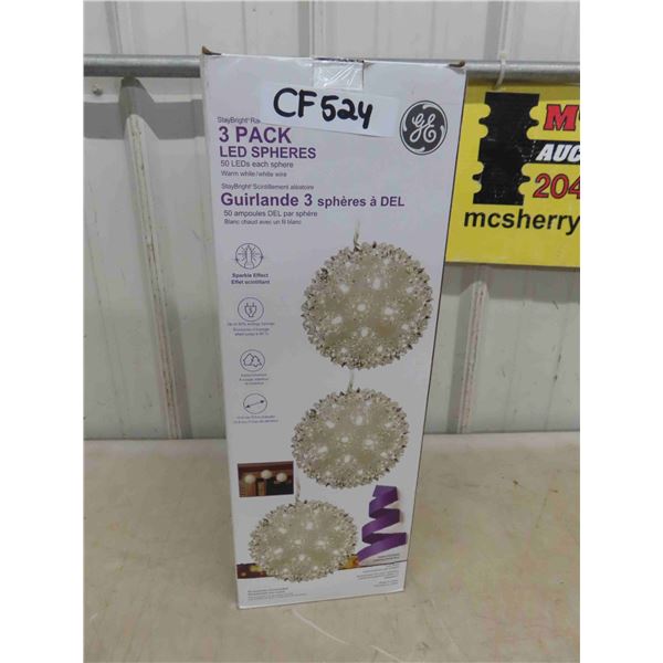3 Pack LED Spheres, 50 LED Spheres New in Box 