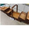 Image 4 : Portable Wood Fold Out Sewing Box