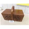 Image 5 : Portable Wood Fold Out Sewing Box