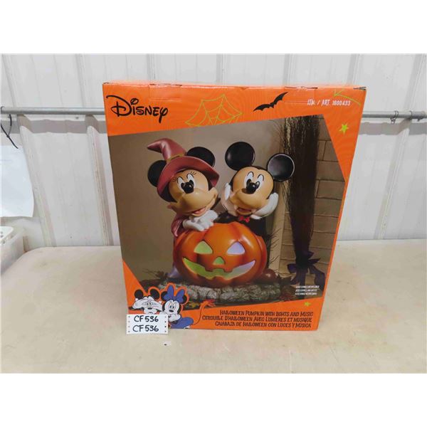 Disney Mickey + Minnie Halloween Pumpkin with Lights and Music New in Box