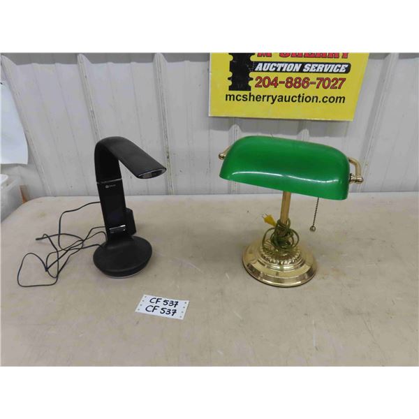 Modern LED Ohlite Flexible Table Lamp - Vintage Look Bankers Table Lamp with 