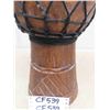 Image 3 : Carved Wood Bongo? Drum 15" tall 10" Wide
