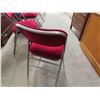 Image 4 : Set of 4 Plush Red Velvet Folding Chairs - Made by Samsonite
