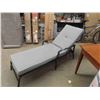 Image 1 : Metal Lounging Chair with Cushion 77" Long + Adjustable