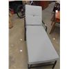 Image 2 : Metal Lounging Chair with Cushion 77" Long + Adjustable