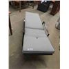 Image 4 : Metal Lounging Chair with Cushion 77" Long + Adjustable