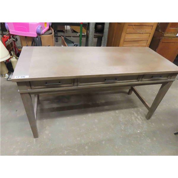 Modern 3 Drawer Desk with Power Hook Up for Computer 23.5" x 31" x 60" 
