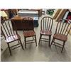 Image 1 : Set of 4 Matching Wood Kitchen Chairs