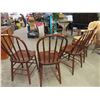 Image 5 : Set of 4 Matching Wood Kitchen Chairs