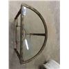 Image 5 : Modern Metal Framed Glass Top Crescent Table 15.5" x 22" x 26.5"