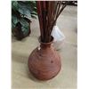 Image 5 : 2 Waterless Plants - Plastic with Sticks in Wicker Like Jug - Tallest Tree 67" 