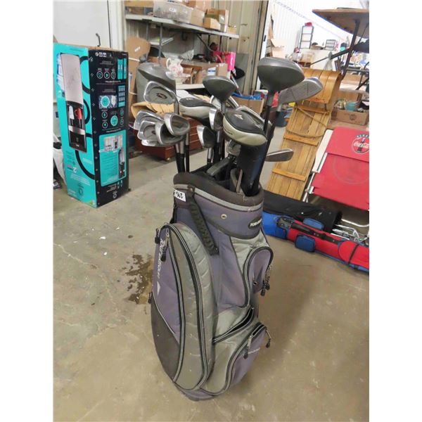 Tour Edition Top Flite Golf Bag Loaded with Woods + Irons ; Nike, Spalding, Power Built