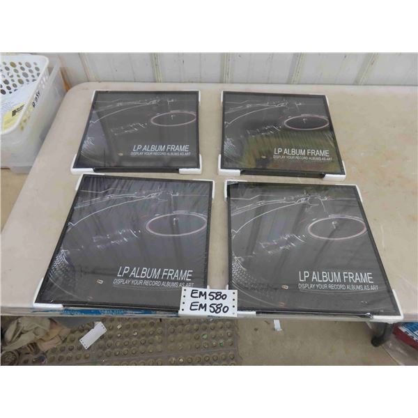 Lot of 4 Record Album Cover Picture Frames 12.75" x 12.75"