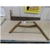 Image 1 : Vintage Wood Buck Saw + Crosscut Saw - Great Wall Hangers