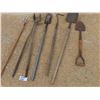 Image 5 : Assorted Shovels, Cultivator, Post Hole Digger 
